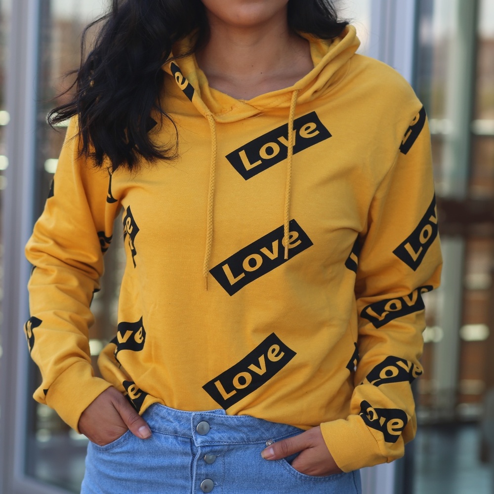 Yellow hoodie
